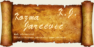 Kozma Jarčević vizit kartica